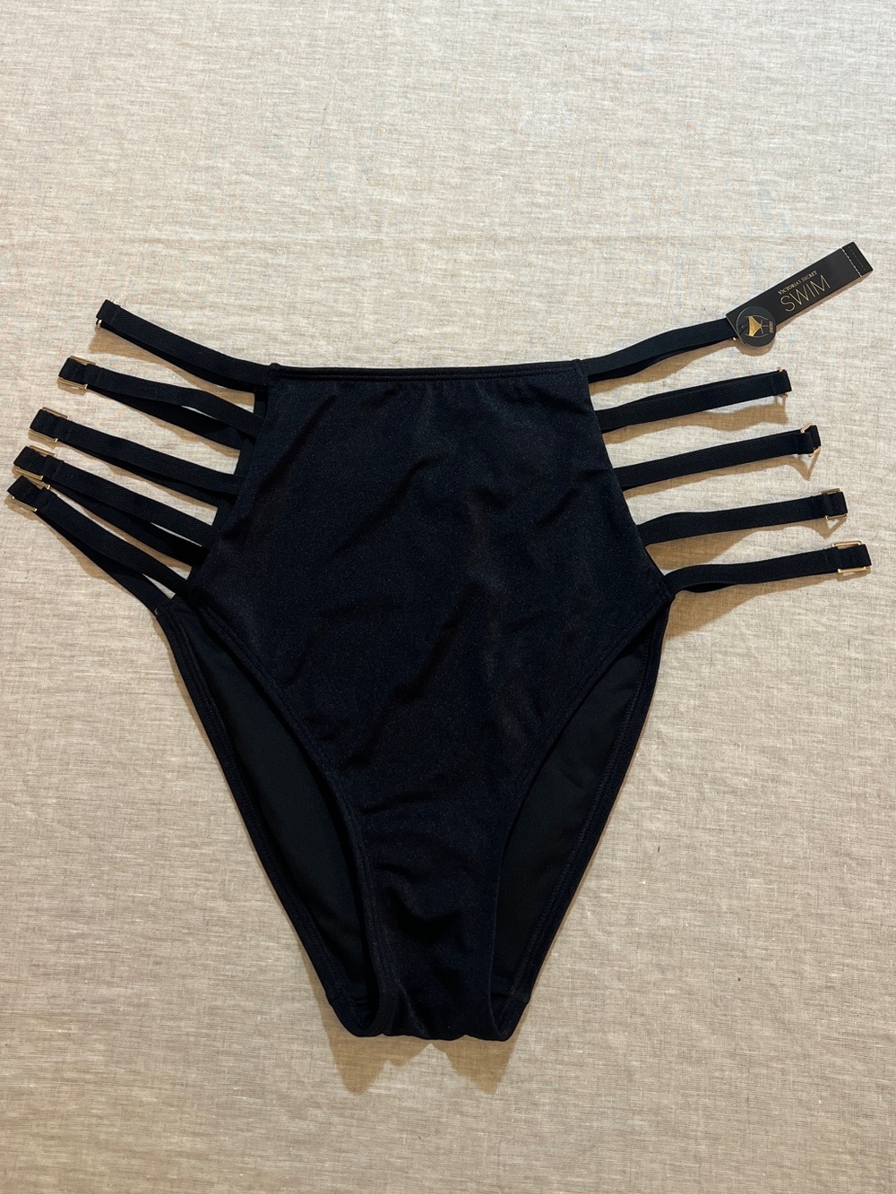 Victorias Secret Archives Sexy Cut-Out High-Waist Cheeky Bikini Bottom.  XL. NWT